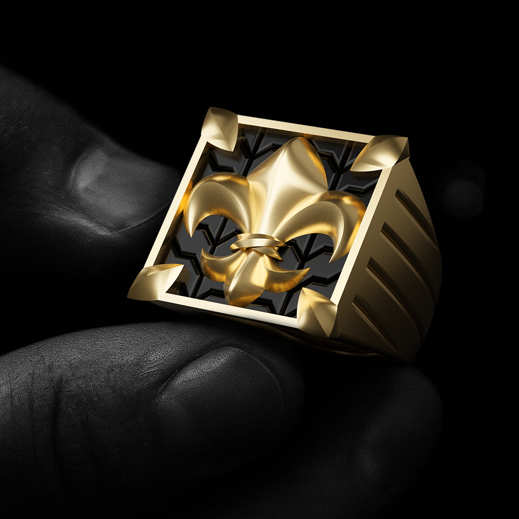 Fleur de Lis Ring - 14K Yellow Gold