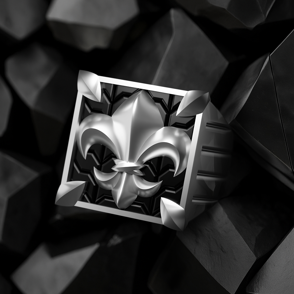 Fleur de Lis Ring - Platinum