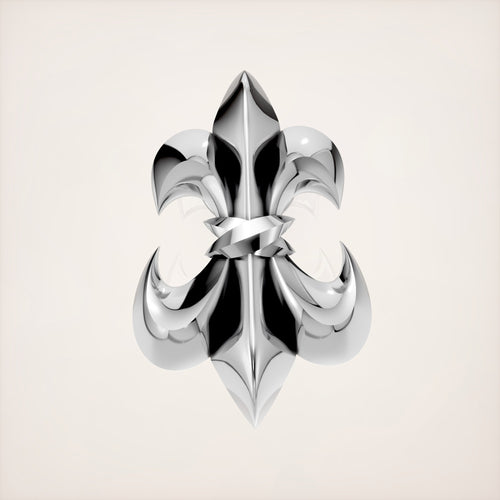 Fleur de Lis Earrings - 18k White Gold