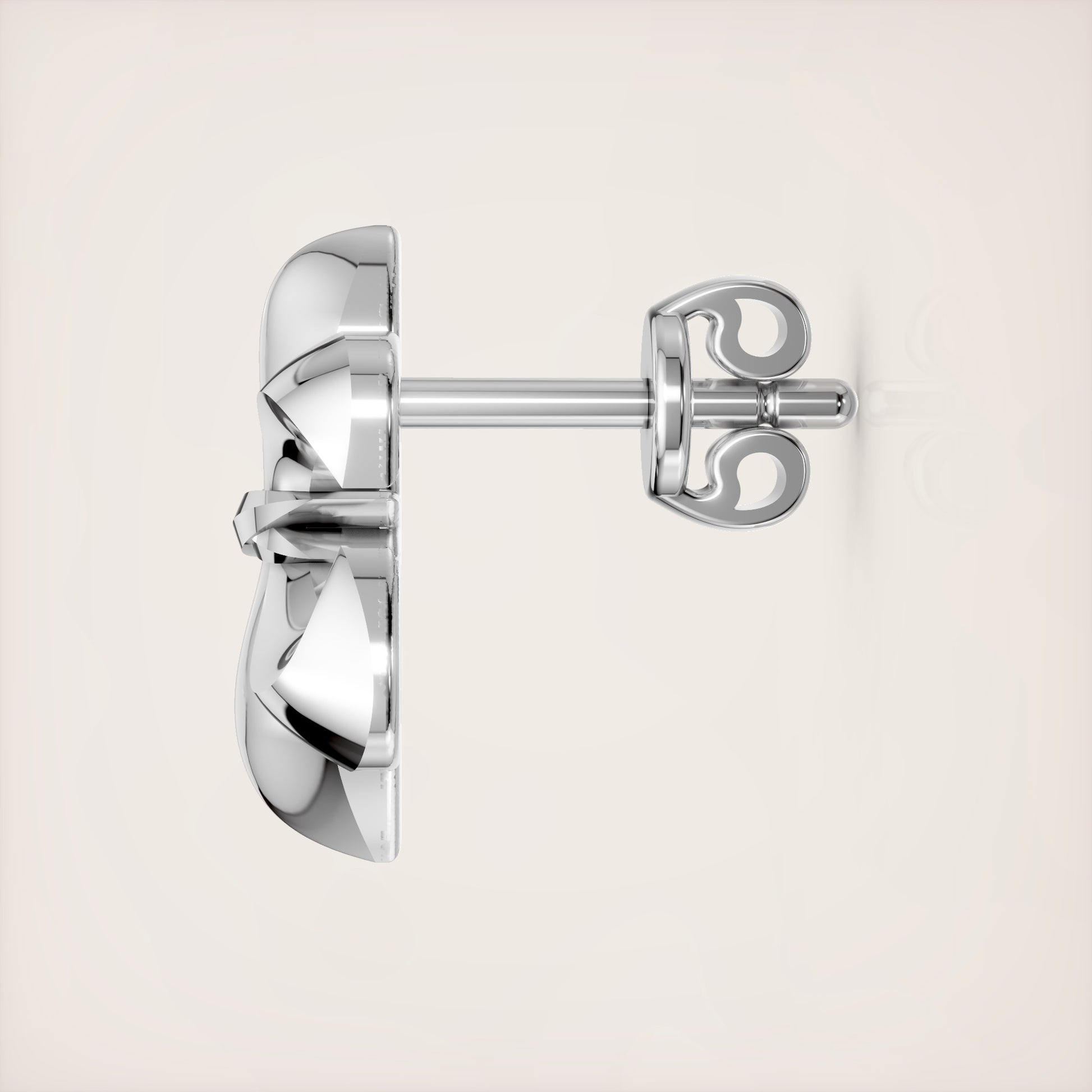 Fleur de Lis Earrings - 18k White Gold