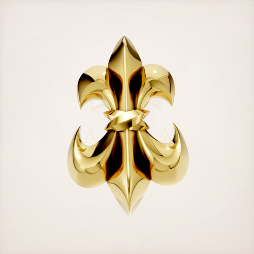 Fleur de Lis Earrings - 18k Yellow Gold