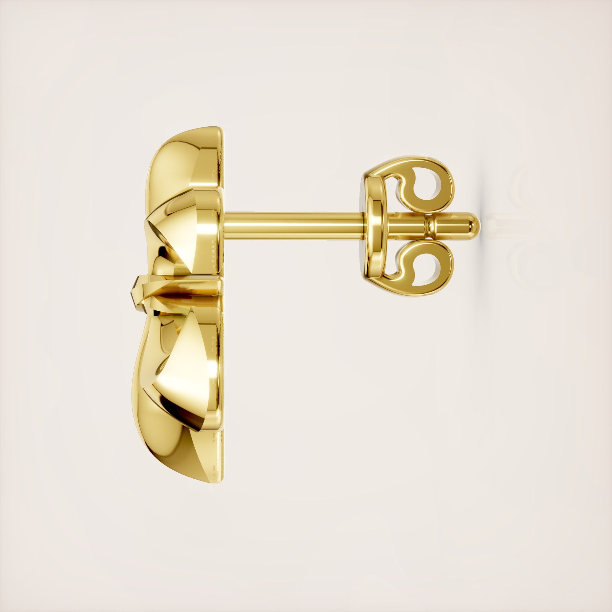 Fleur de Lis Earrings - 18k Yellow Gold