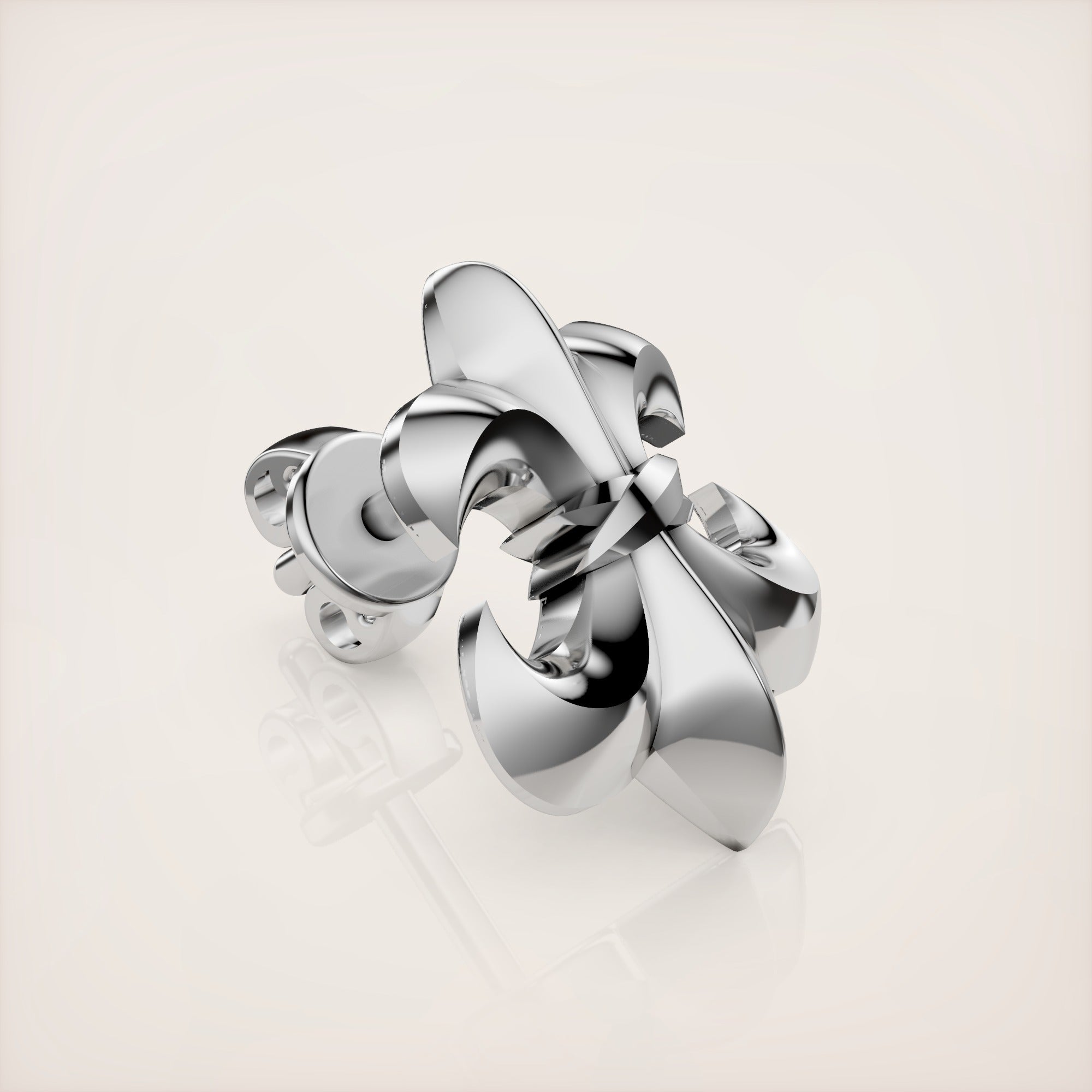 Fleur de Lis Earrings - Sterling Silver