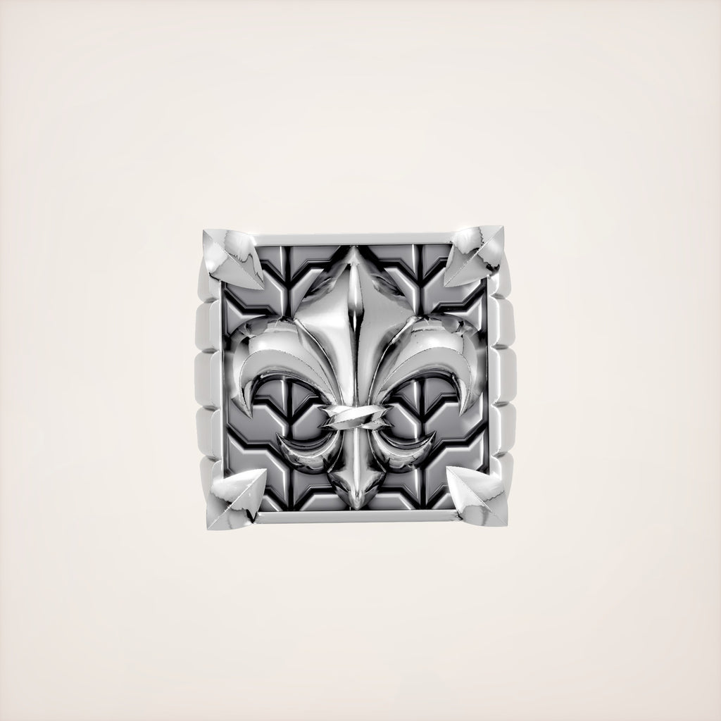Fleur de Lis Ring - 18K White Gold