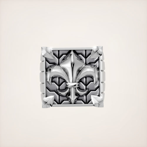 Fleur de Lis Ring - 18K White Gold