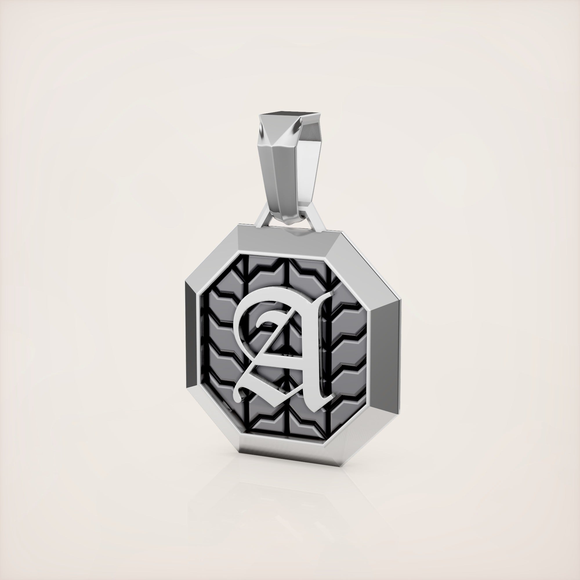 Valerian Pendant (Roman and Cyrillic) - Sterling Silver