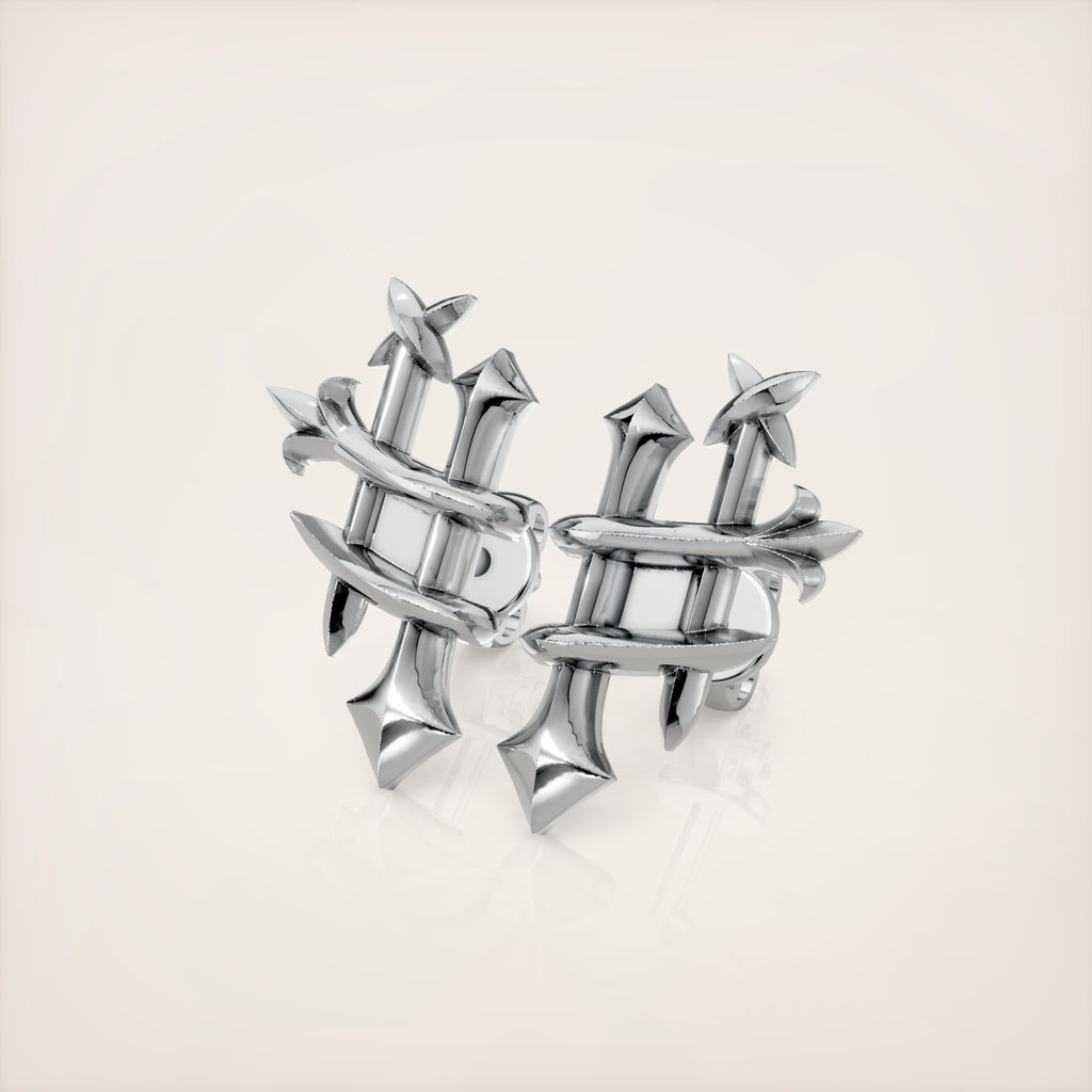 Troika Unity Earrings - Sterling Silver