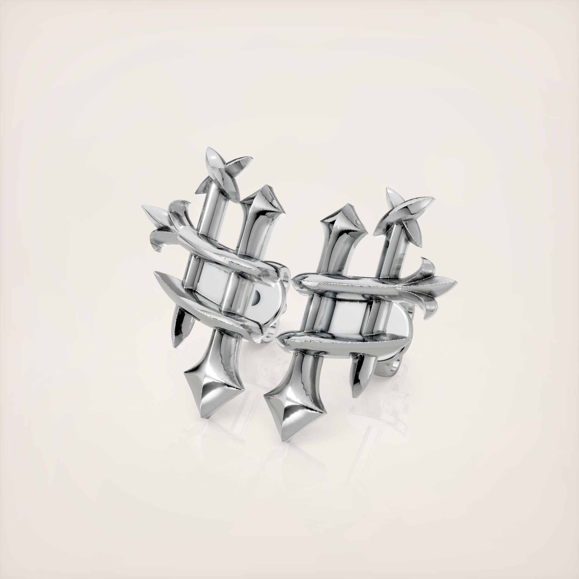Troika Unity Earrings - Sterling Silver