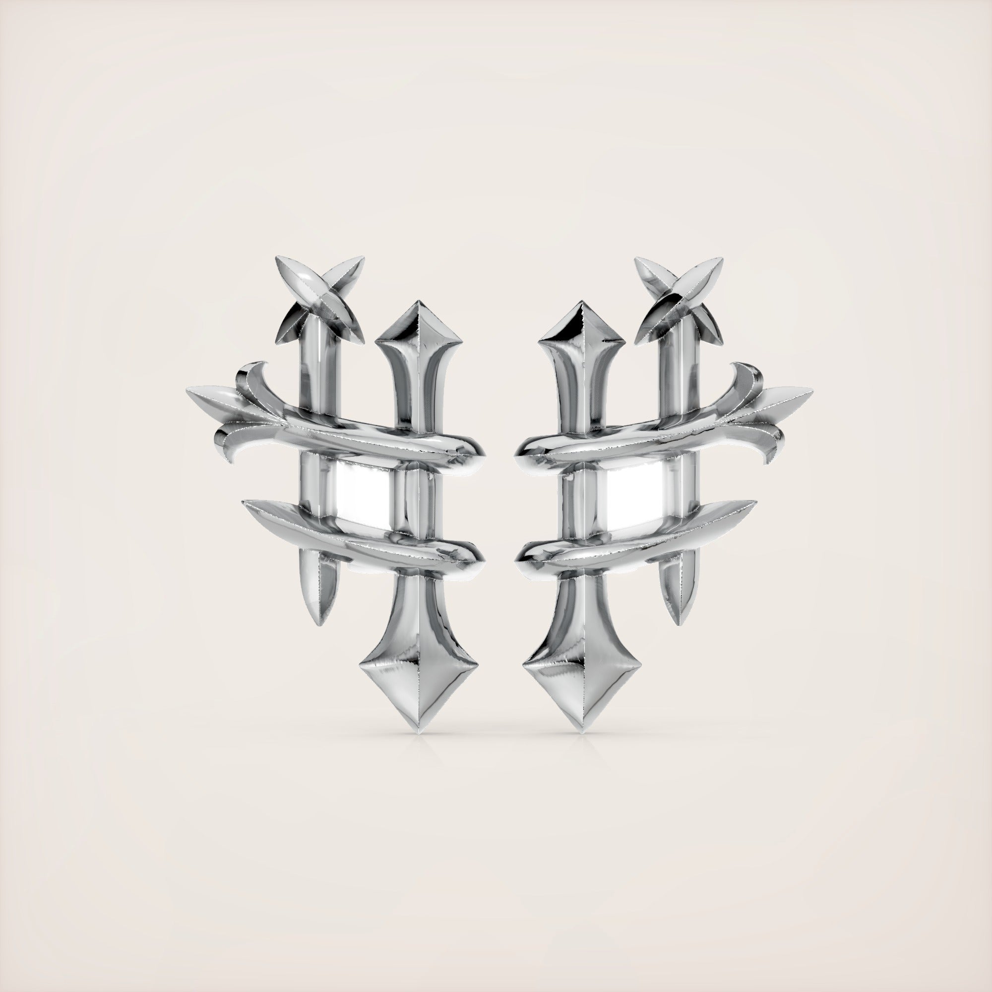 Troika Unity Earrings - Sterling Silver
