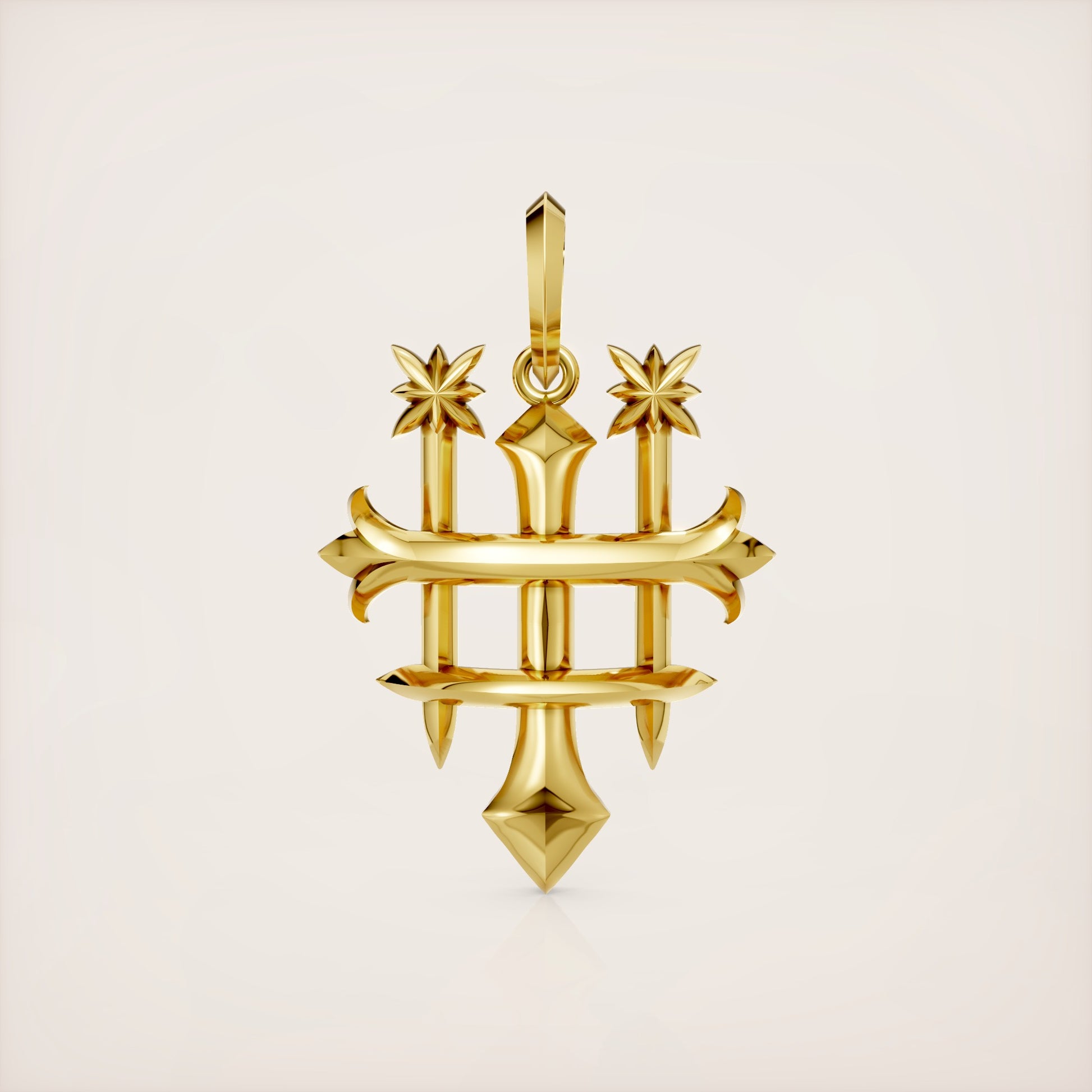 Troika Unity Pendant - 18k Yellow Gold