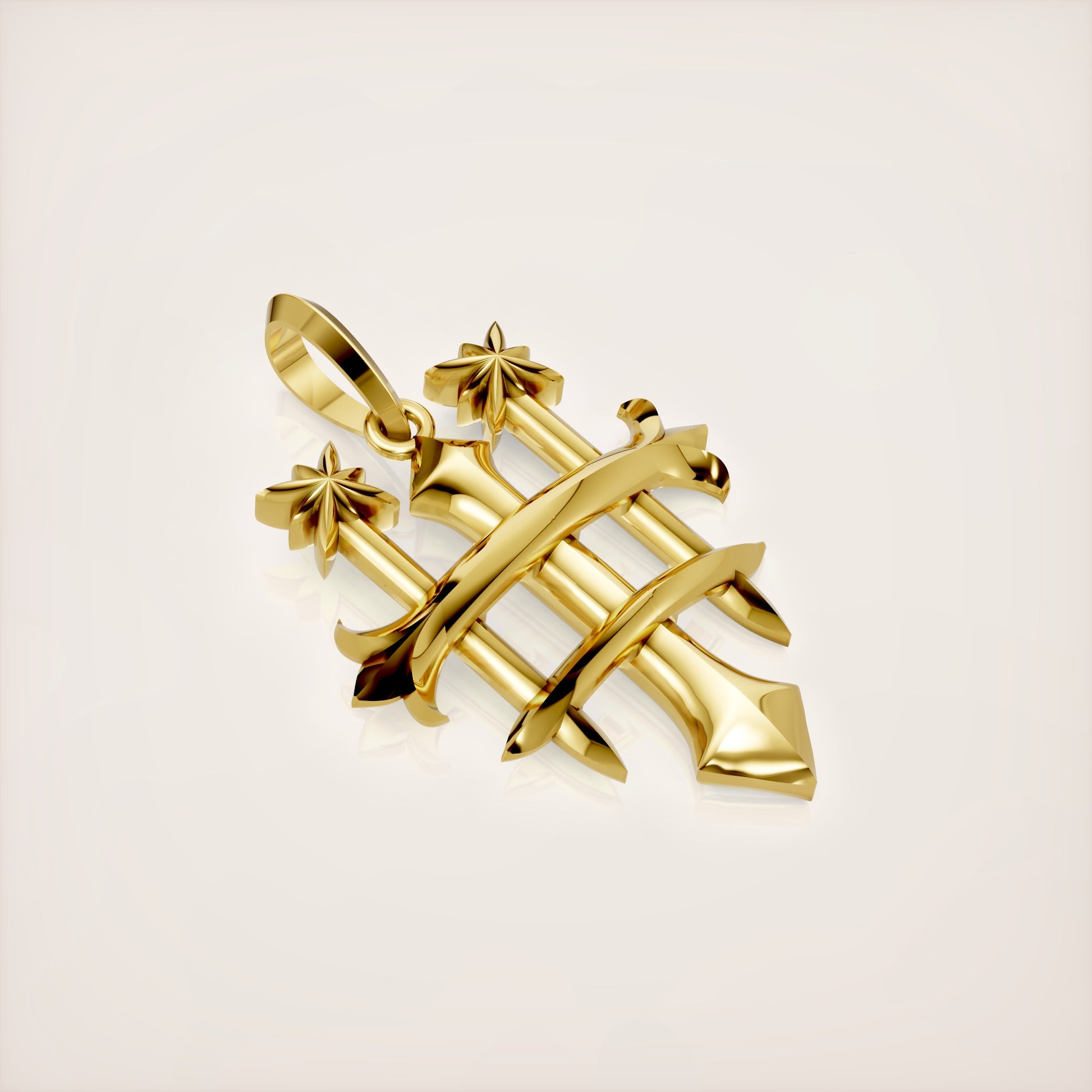 Troika Unity Pendant - 18k Yellow Gold