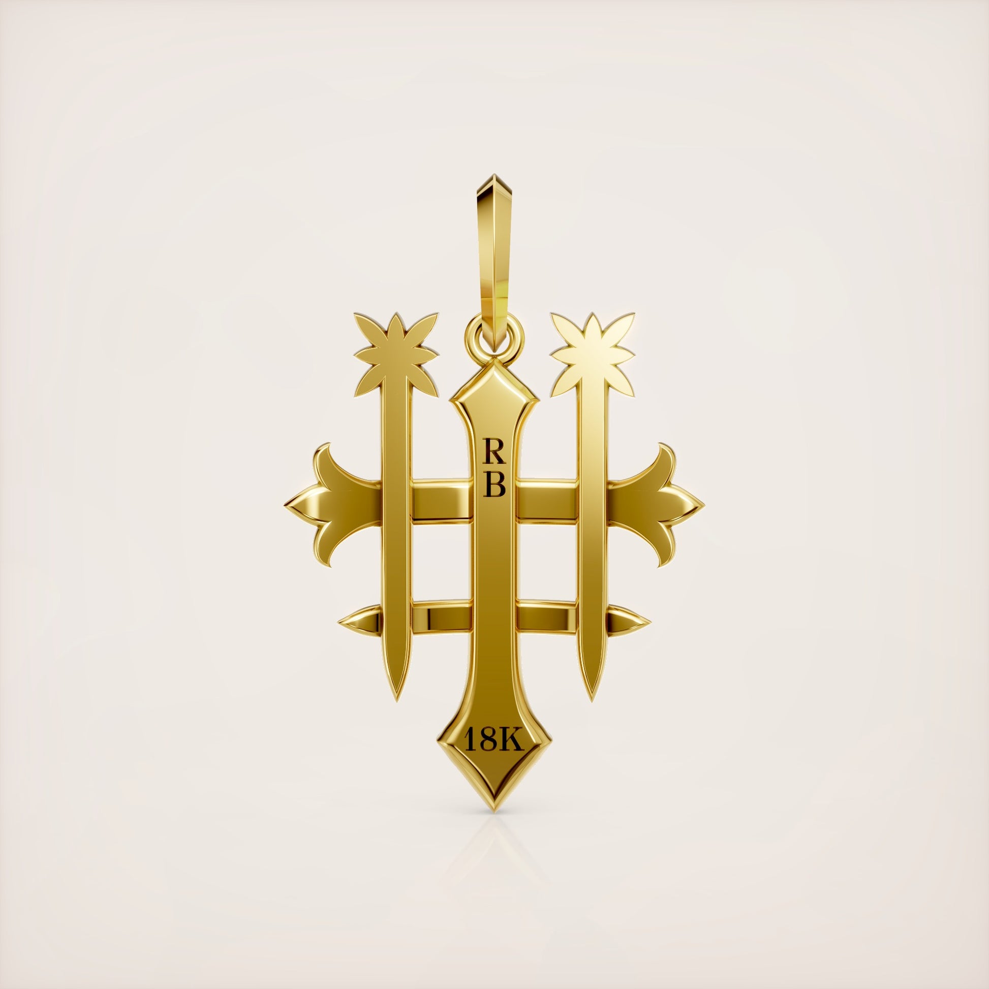Troika Unity Pendant - 18k Yellow Gold