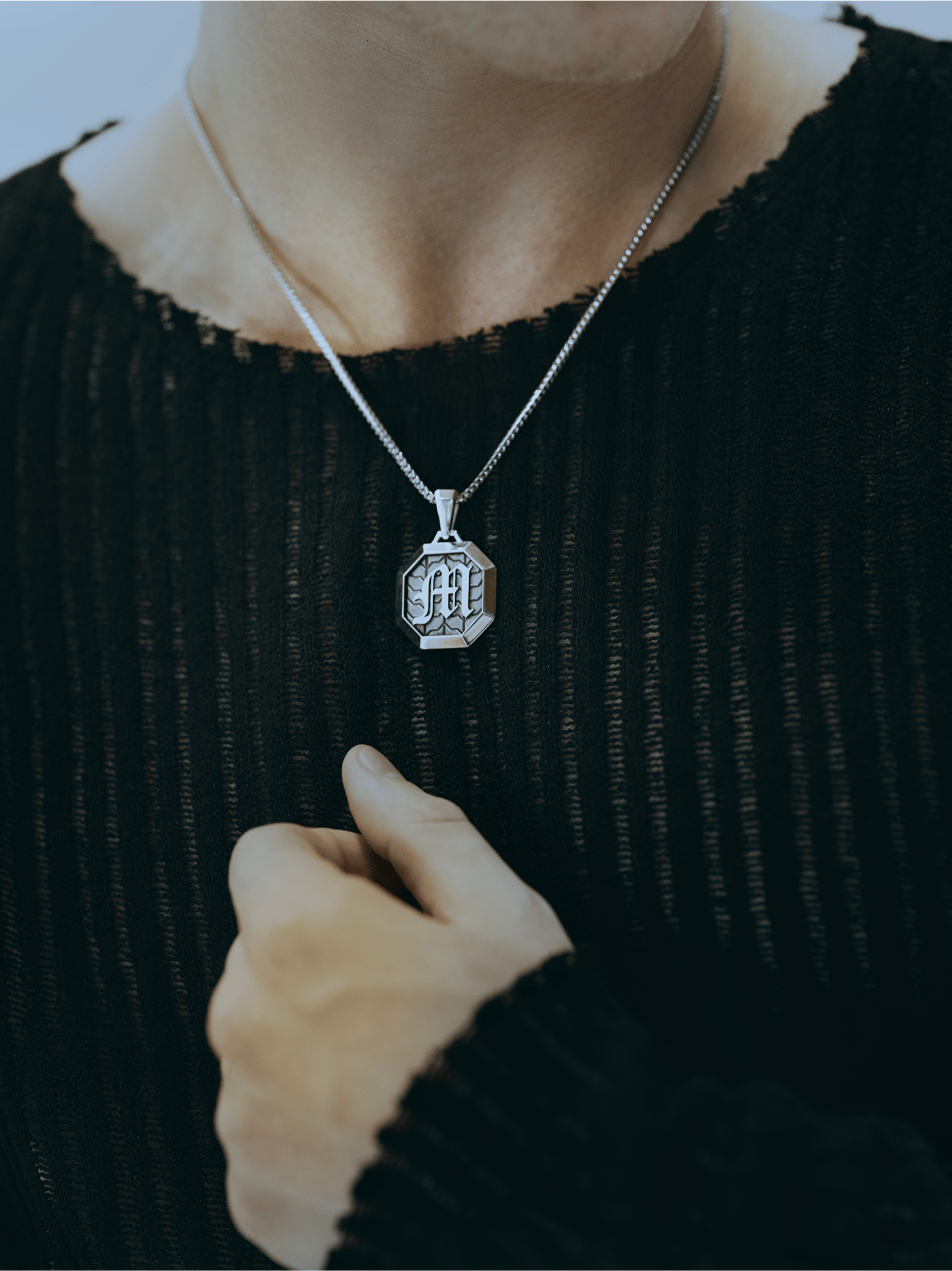 Valerian Pendant (Roman and Cyrillic) - Sterling Silver