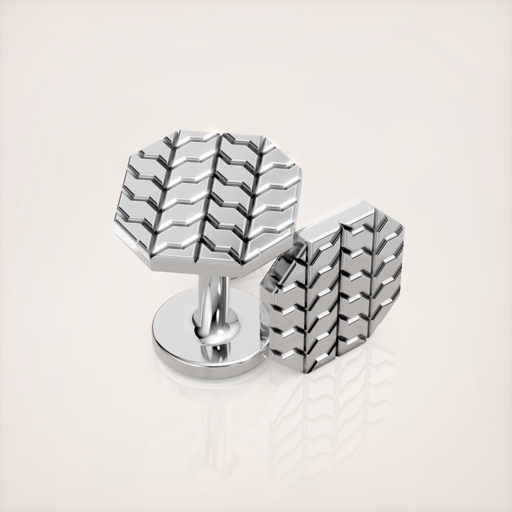 Valerian Cufflinks - 18k White Gold