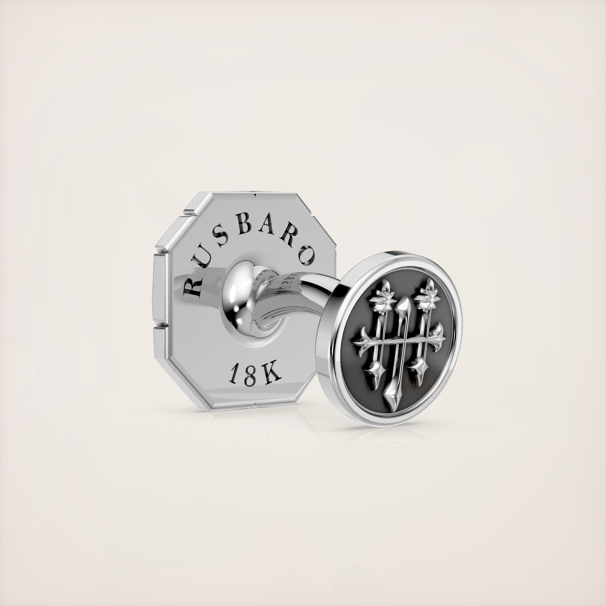 Valerian Cufflinks Type I - 18k White Gold