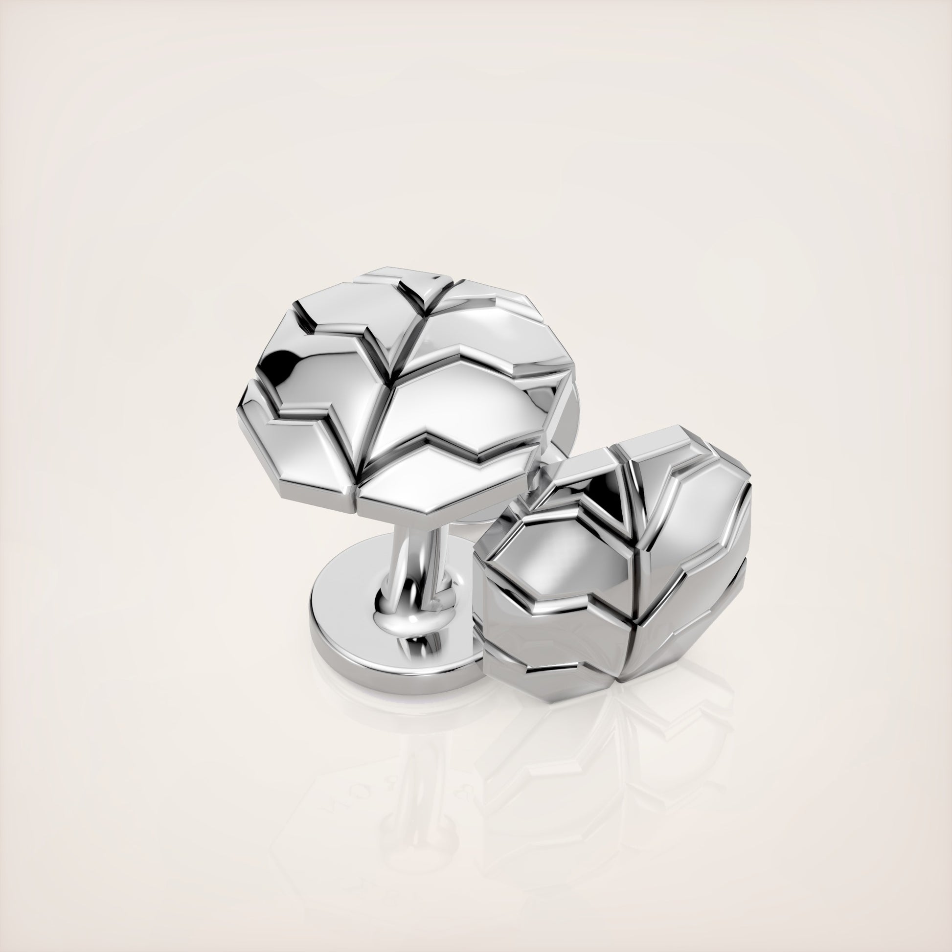 Valerian Cufflinks Type I - 18k White Gold