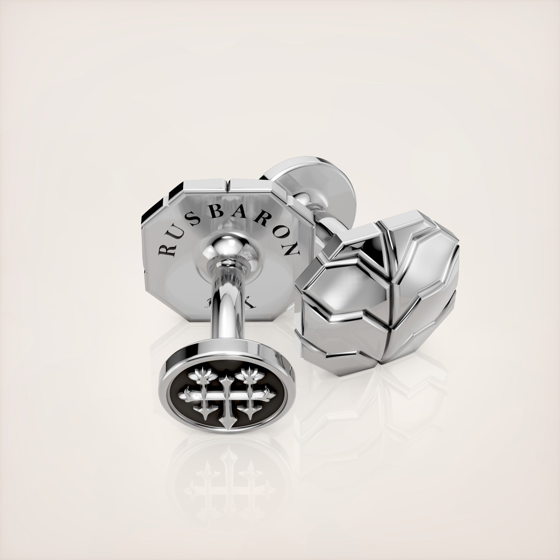 Valerian Cufflinks Type I - 18k White Gold