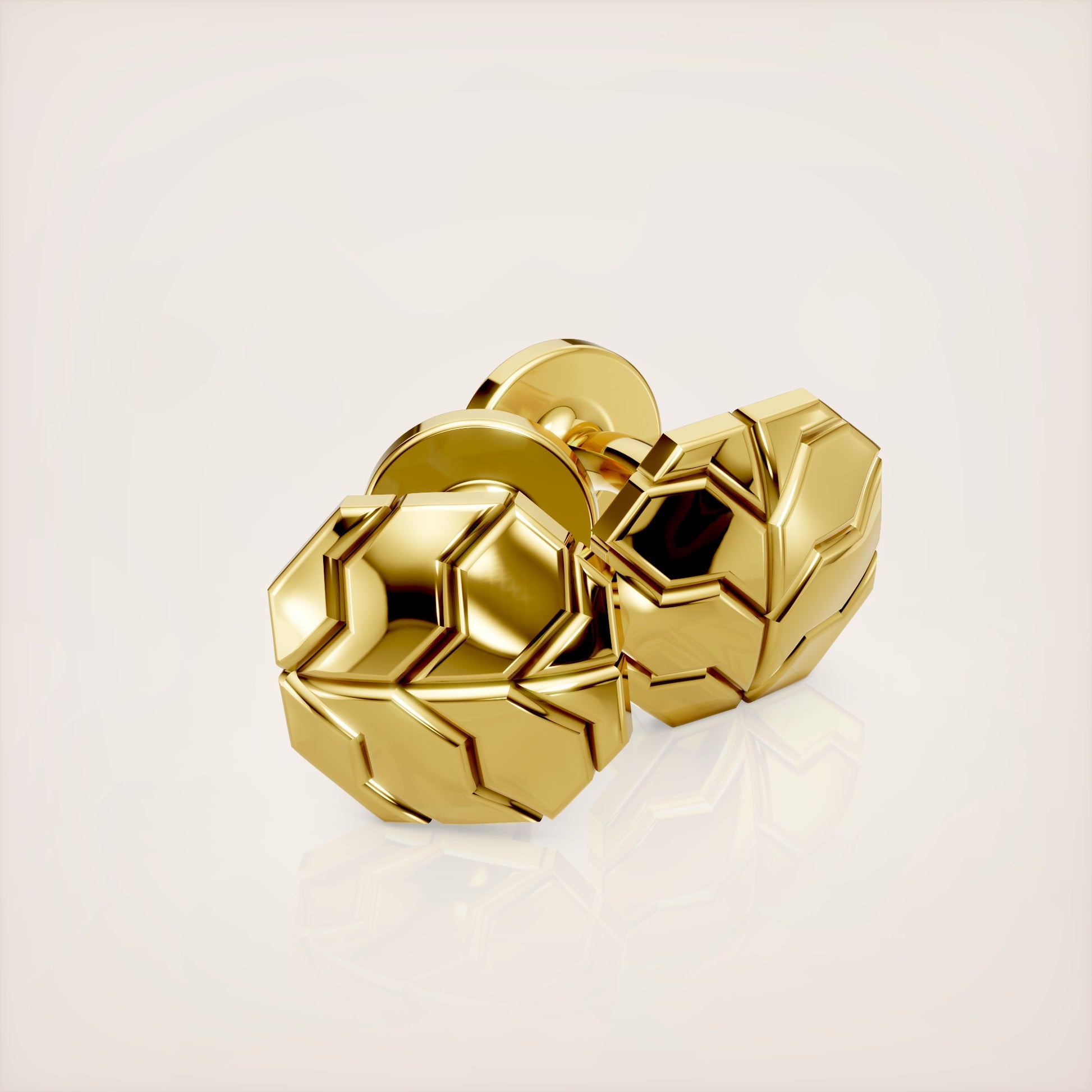 Valerian Cufflinks Type I - 18k Yellow Gold