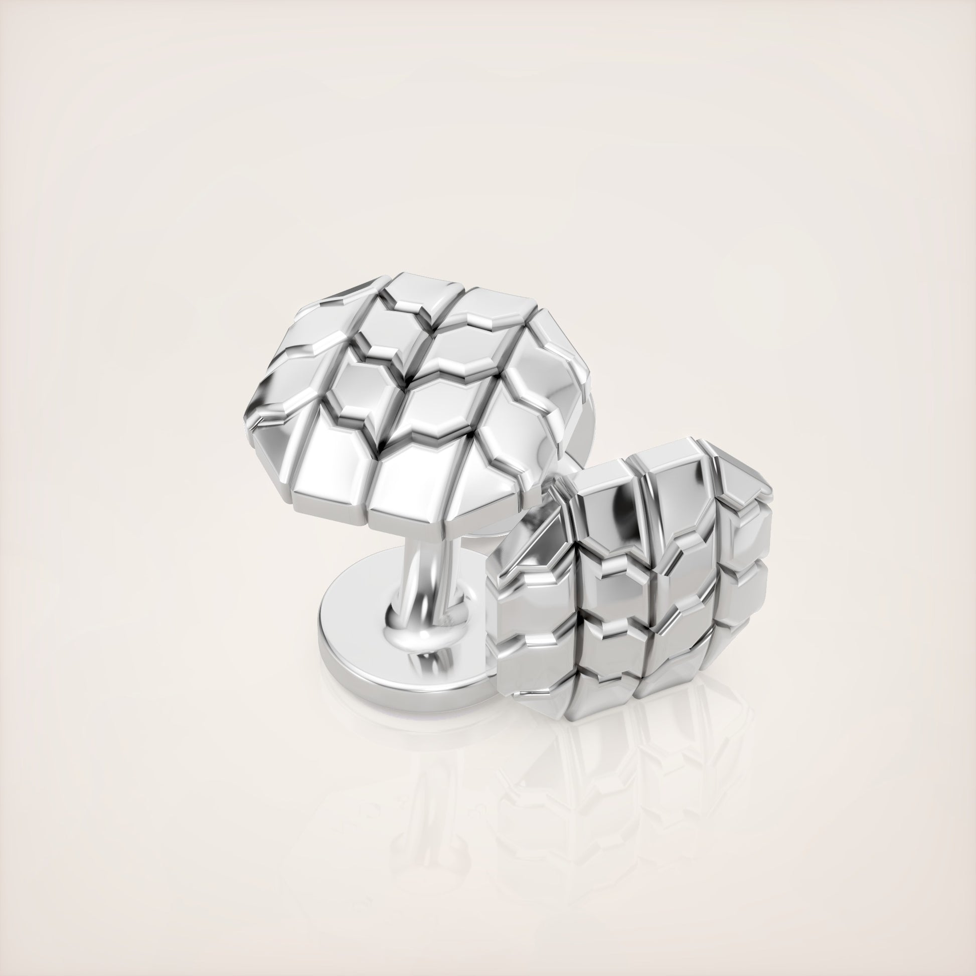Valerian Cufflinks Type II - Sterling Silver