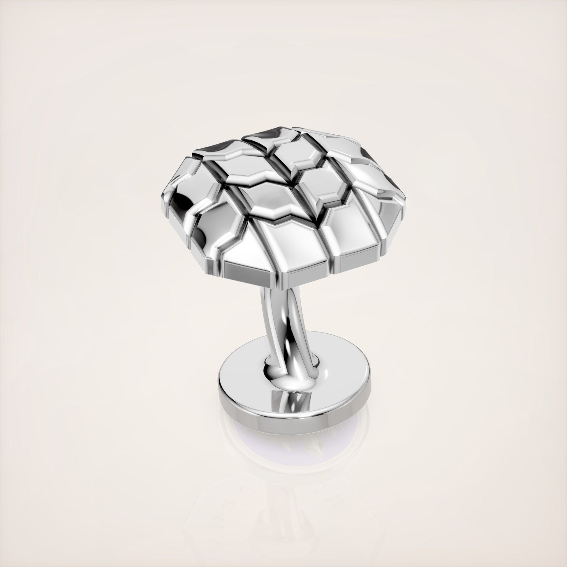 Valerian Cufflinks Type II - 18k White Gold