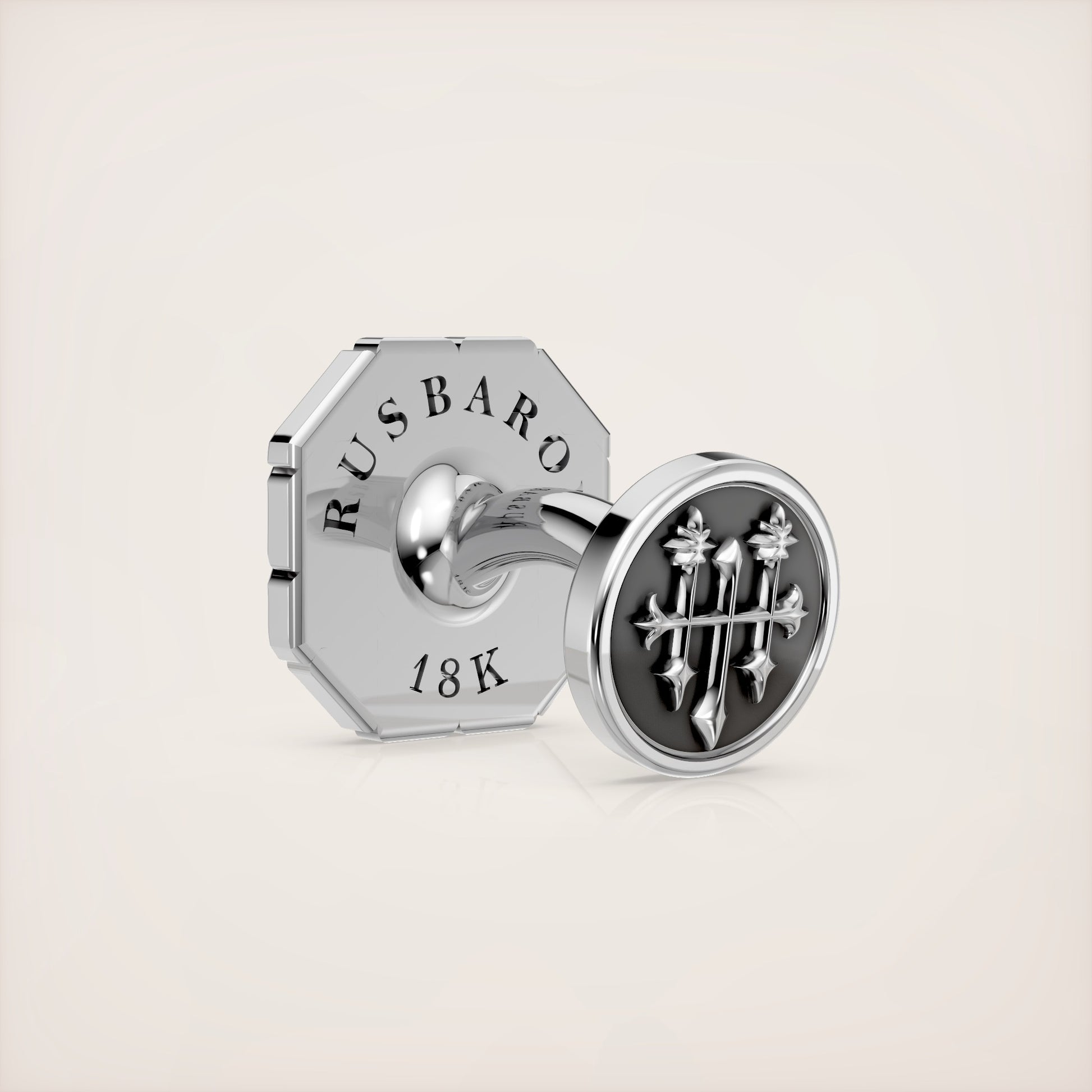 Valerian Cufflinks Type II - 18k White Gold