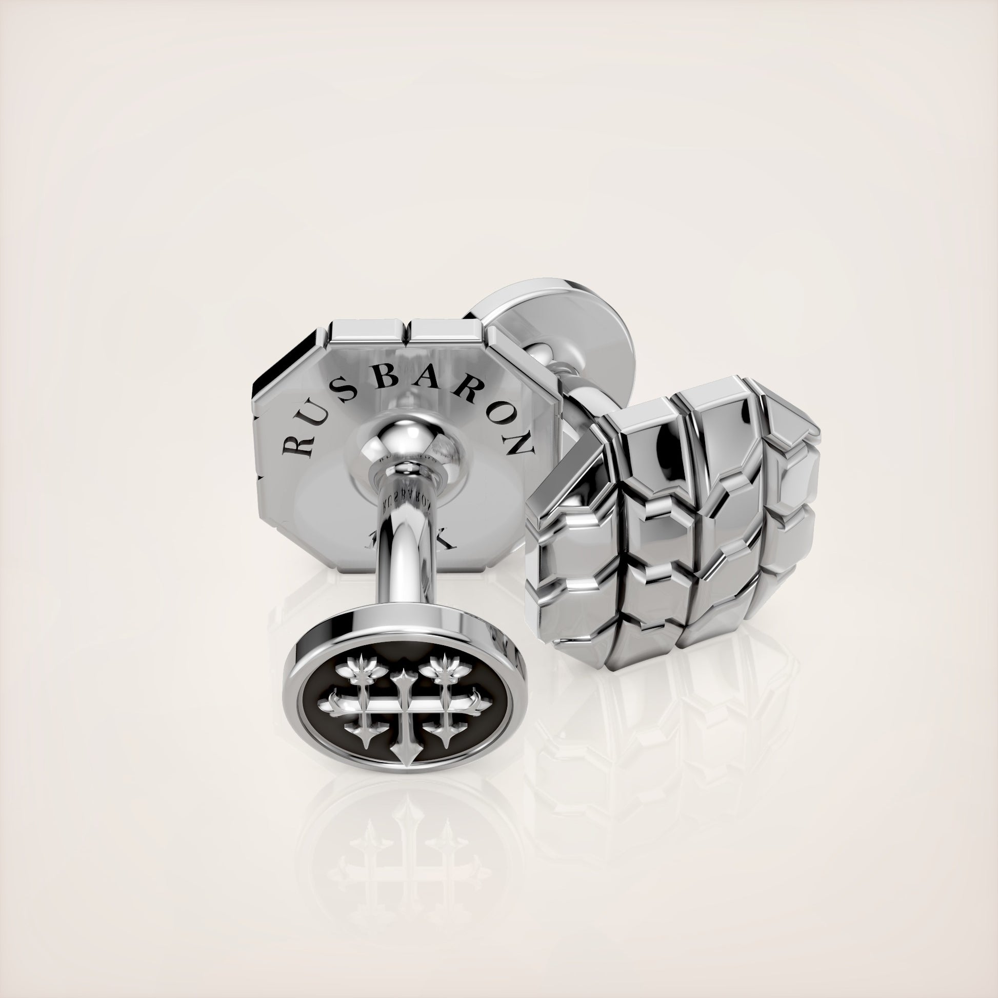 Valerian Cufflinks Type II - 18k White Gold