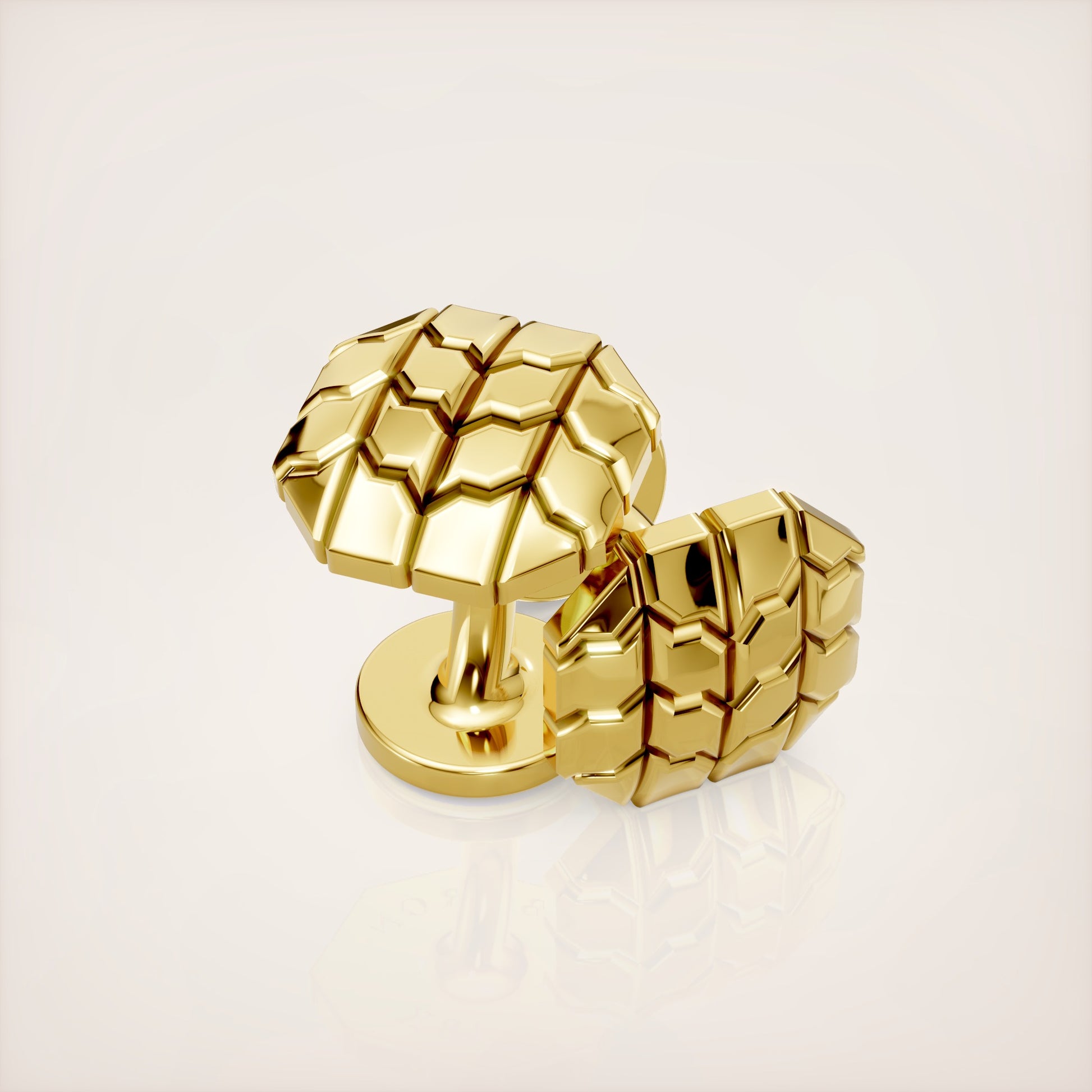 Valerian Cufflinks Type II - 18k Yellow Gold