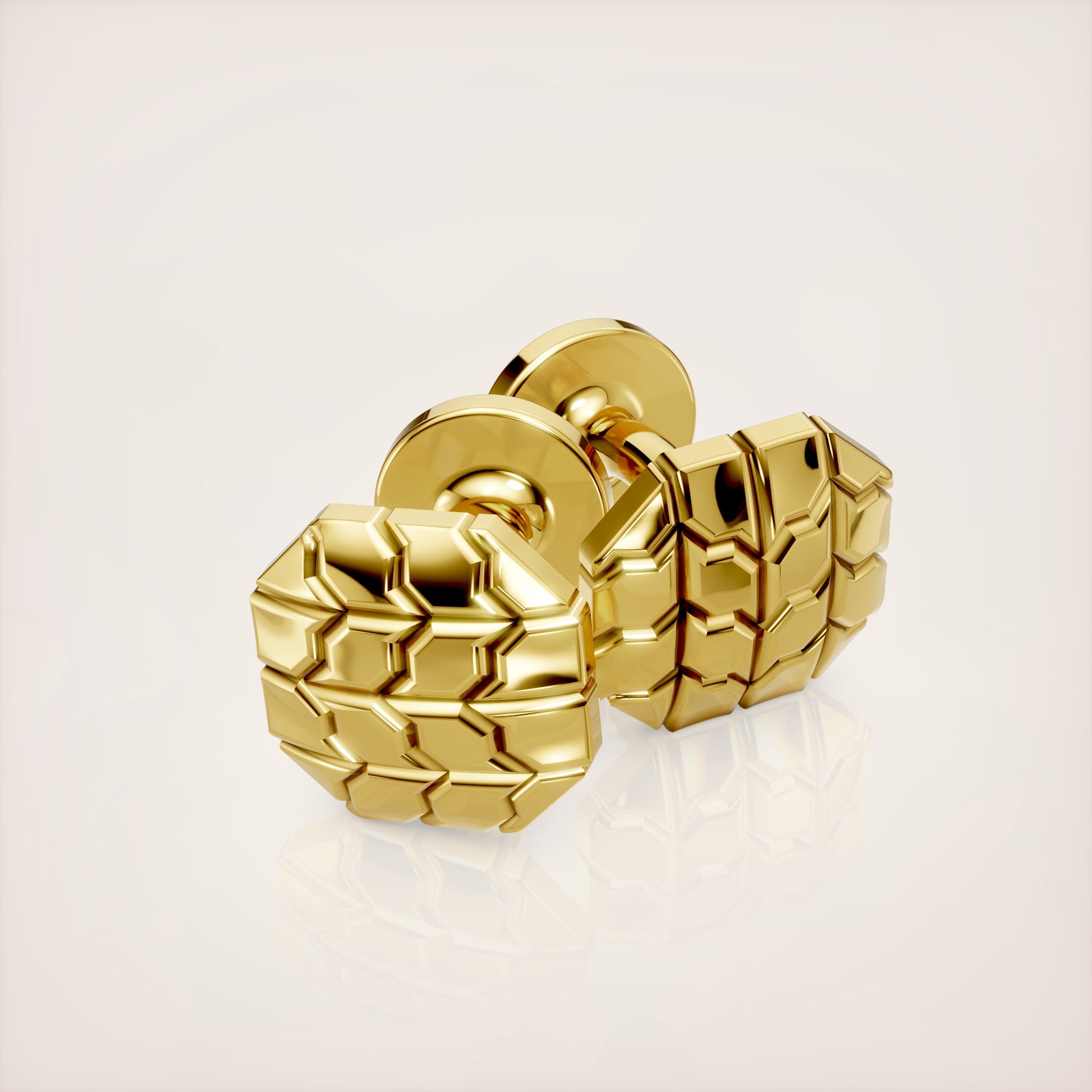 Valerian Cufflinks Type II - 18k Yellow Gold