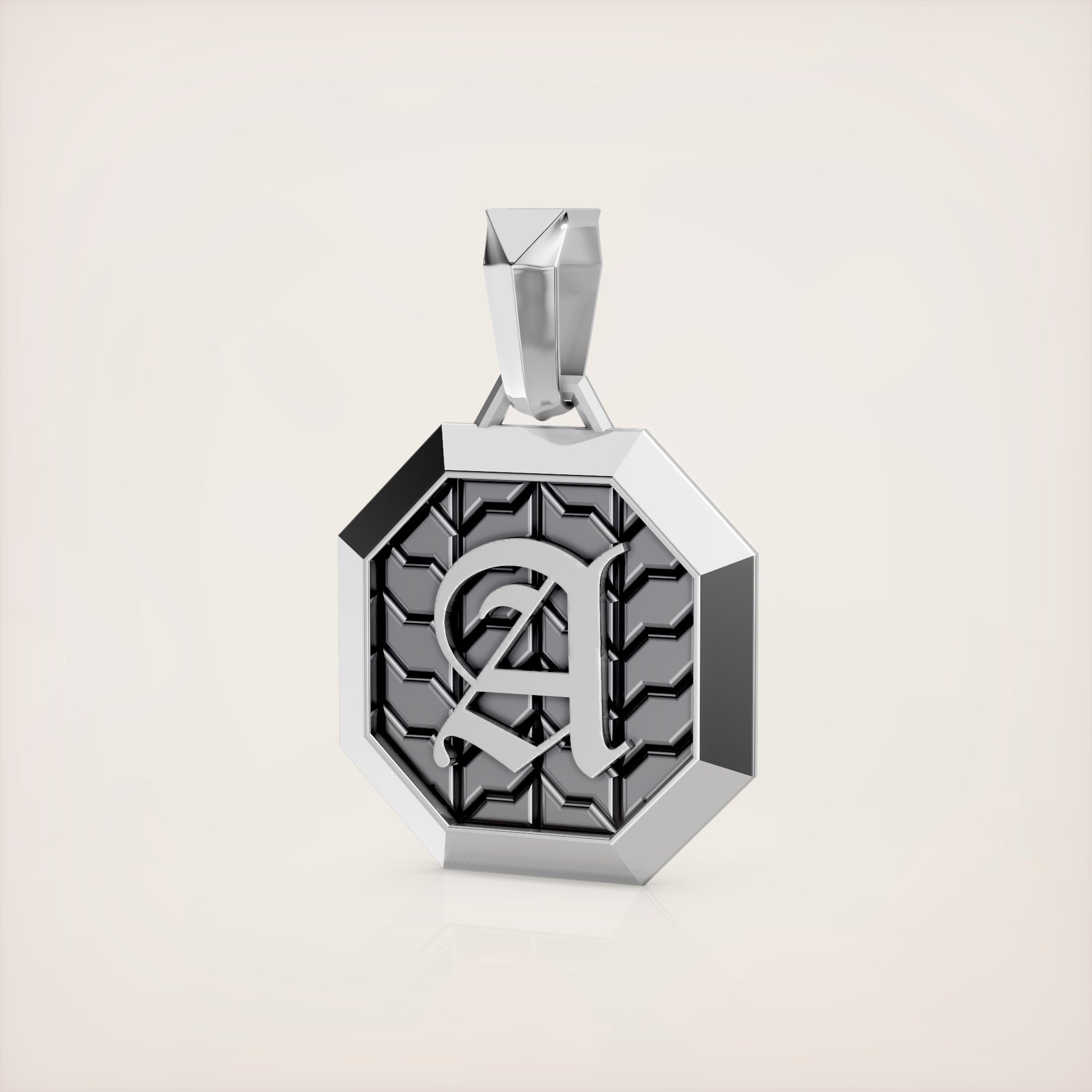 Valerian Pendant (Roman and Cyrillic)- 18K White Gold