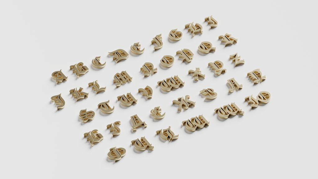 Valerian Ring (Roman and Cyrillic) - 18k Yellow Gold