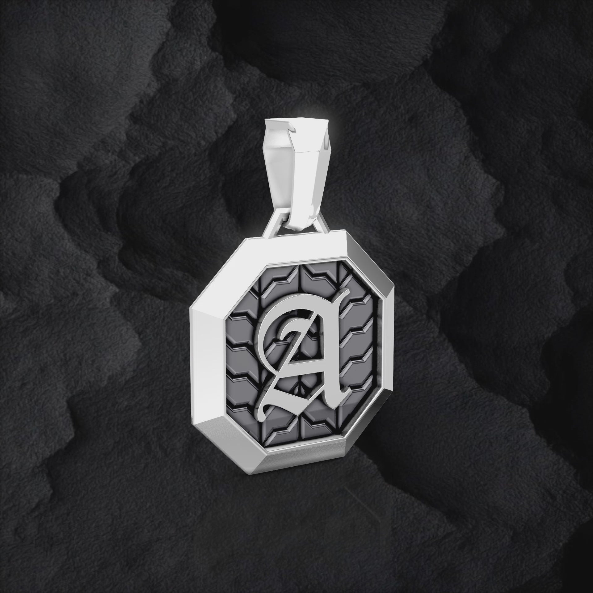 Valerian Pendant (Roman and Cyrillic) - Sterling Silver