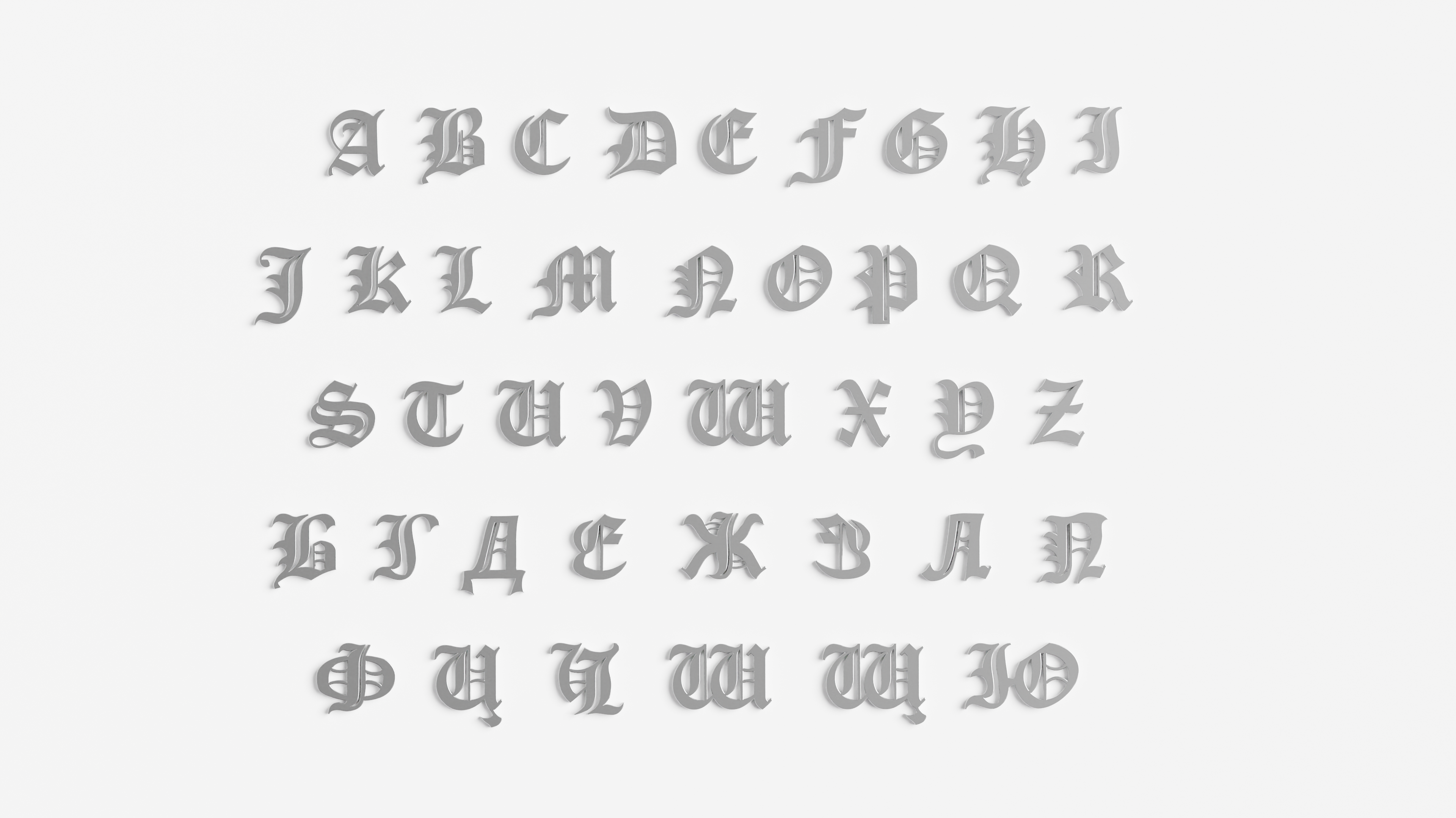 Valerian Pendant (Roman and Cyrillic) - Sterling Silver