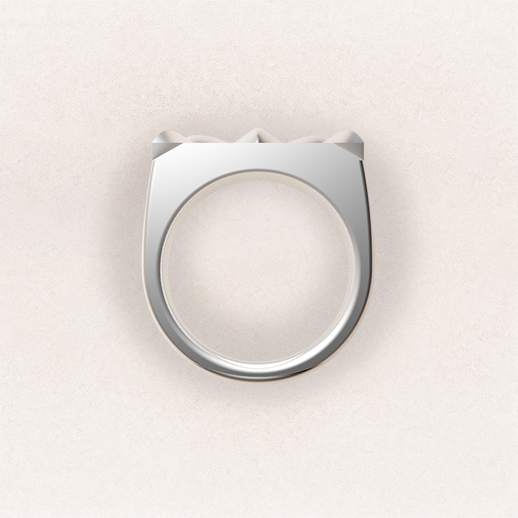 Fleur de Lis Ring - 18K White Gold